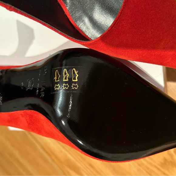 By Far Viva Pomodoro Suede Leather Heels US6.5 - Picture 2 of 3